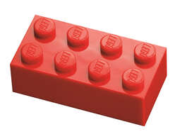 Lego Baustein rot