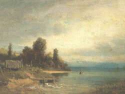 Carl Spitzweg - Landschaft am Ammersee, 1860